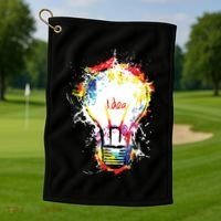 Idea Explosion Creative Genius Light Bulb Women Golf Towel thumb 1