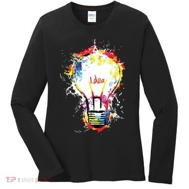 Idea Explosion Creative Genius Light Bulb Women Women's Long Sleeve Shirt