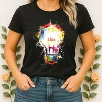 Idea Explosion Creative Genius Light Bulb Women Women's T-Shirt thumb 2