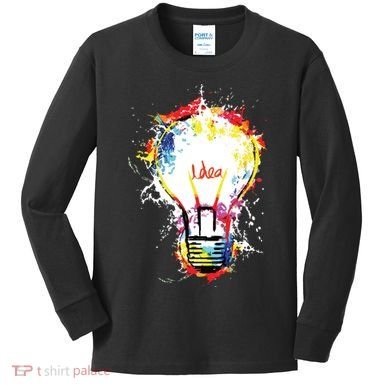 Idea Explosion Creative Genius Light Bulb Women Kids Long Sleeve Shirt