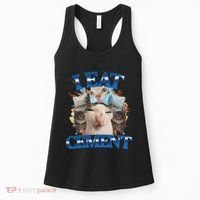 I Eat Cement Cursed Cat Funny Oddly Specific Dank Meme Women's Tank Top thumb 0