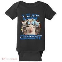 I Eat Cement Cursed Cat Funny Oddly Specific Dank Meme Baby Bodysuit thumb 0