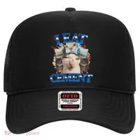 I Eat Cement Cursed Cat Funny Oddly Specific Dank Meme Hat thumb 0