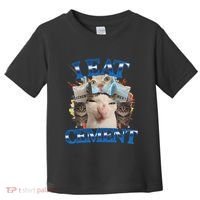 I Eat Cement Cursed Cat Funny Oddly Specific Dank Meme Toddler T-Shirt thumb 0