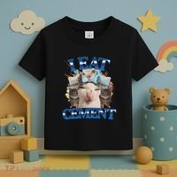 I Eat Cement Cursed Cat Funny Oddly Specific Dank Meme Toddler T-Shirt thumb 3