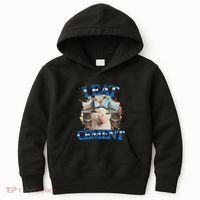 I Eat Cement Cursed Cat Funny Oddly Specific Dank Meme Kids Hoodie thumb 0