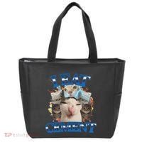 I Eat Cement Cursed Cat Funny Oddly Specific Dank Meme Tote Bag thumb 0