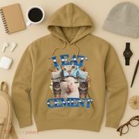 I Eat Cement Cursed Cat Funny Oddly Specific Dank Meme Hoodie thumb 3
