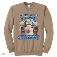 I Eat Cement Cursed Cat Funny Oddly Specific Dank Meme Sweatshirt thumb 0
