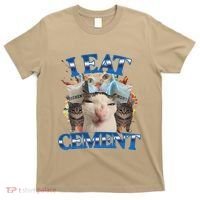 I Eat Cement Cursed Cat Funny Oddly Specific Dank Meme T-Shirt thumb 0