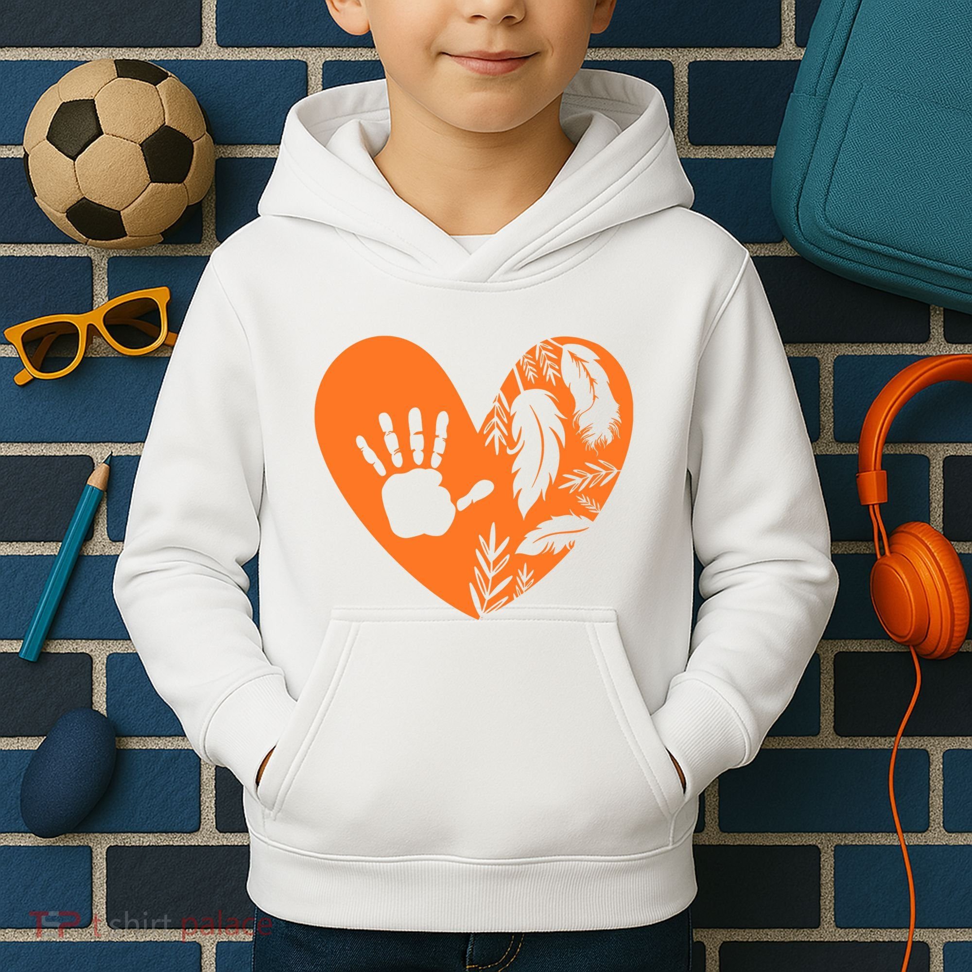 Indigenous Every Child Matters Orange Day Supporter Kids Hoodie