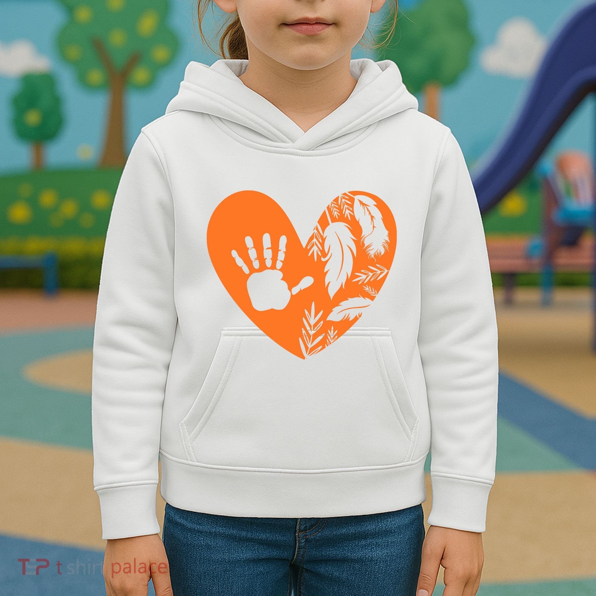 Indigenous Every Child Matters Orange Day Supporter Kids Hoodie