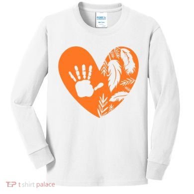 Indigenous Every Child Matters Orange Day Supporter Kids Long Sleeve Shirt