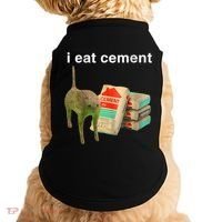 I Eat Cement Cursed Cat Funny Oddly Specific Dank Meme Doggie Tank thumb 0