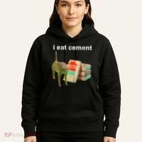 I Eat Cement Cursed Cat Funny Oddly Specific Dank Meme Hoodie thumb 5