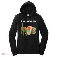 I Eat Cement Cursed Cat Funny Oddly Specific Dank Meme Women's Hoodie thumb 0
