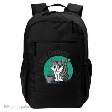 I Eat Cement Cursed Cat Funny Oddly Specific Dank Meme Backpack