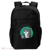 I Eat Cement Cursed Cat Funny Oddly Specific Dank Meme Backpack thumb 0