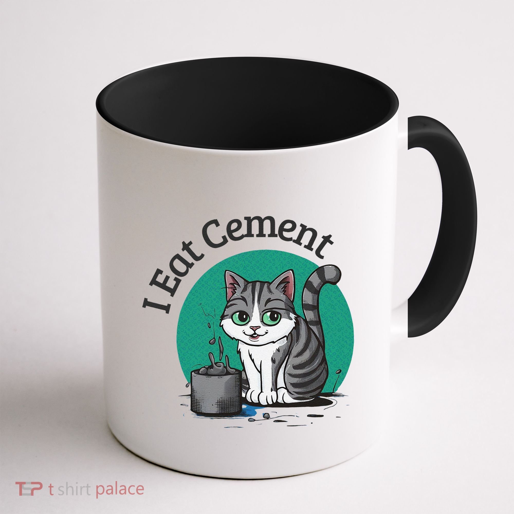 I Eat Cement Cursed Cat Funny Oddly Specific Dank Meme Coffee Mug
