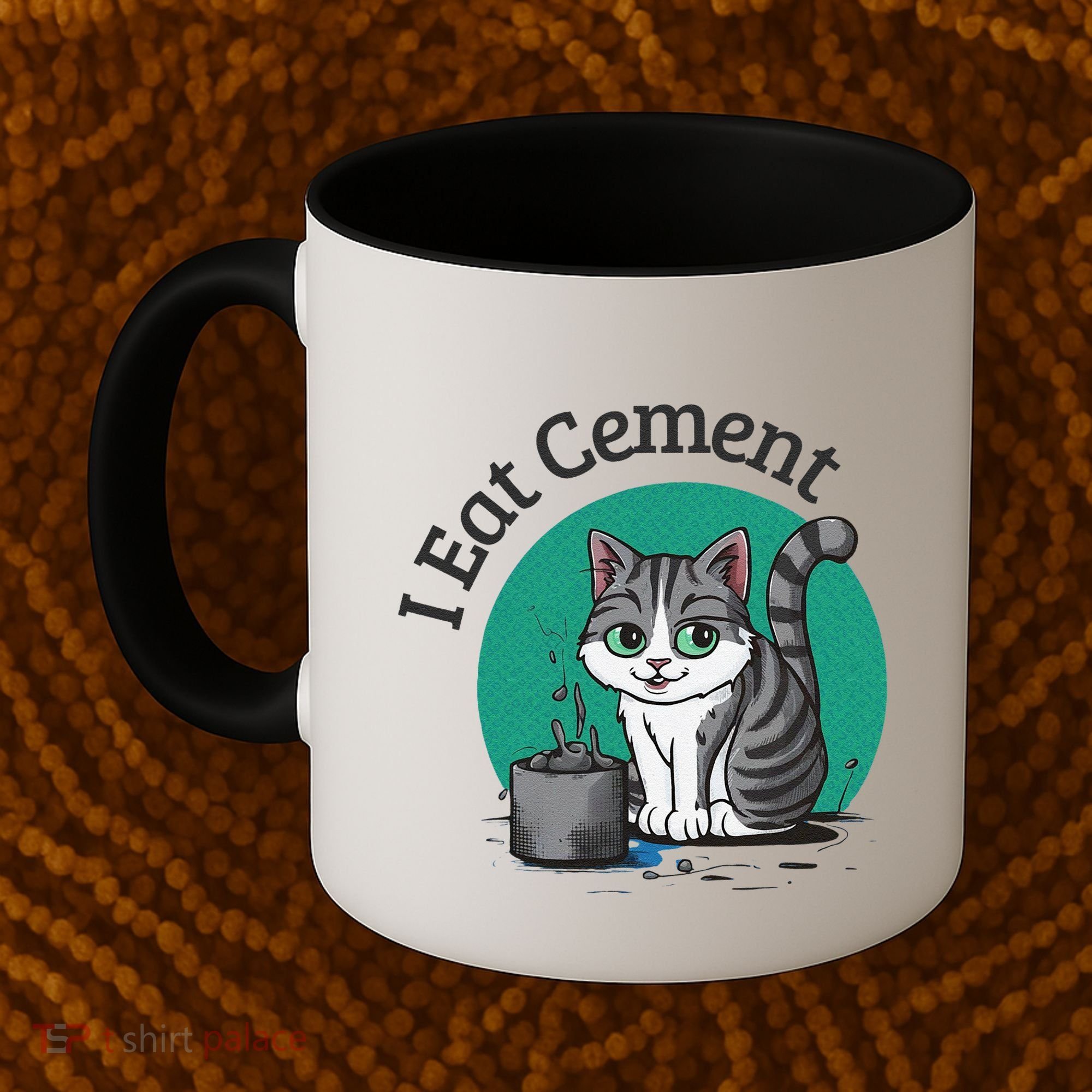 I Eat Cement Cursed Cat Funny Oddly Specific Dank Meme Coffee Mug
