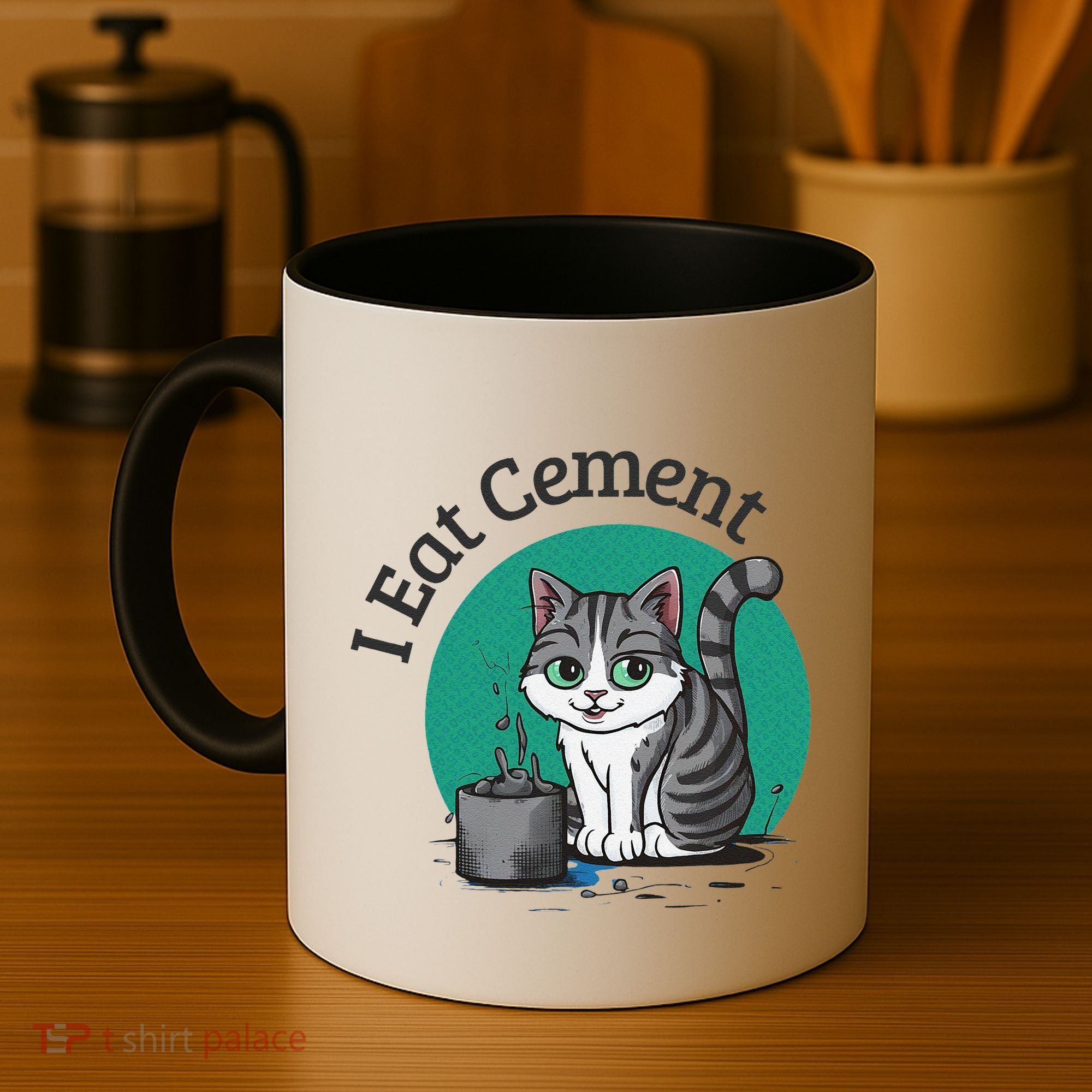 I Eat Cement Cursed Cat Funny Oddly Specific Dank Meme Coffee Mug
