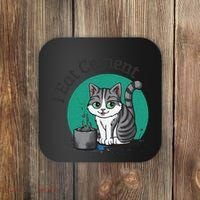 I Eat Cement Cursed Cat Funny Oddly Specific Dank Meme Coaster thumb 0