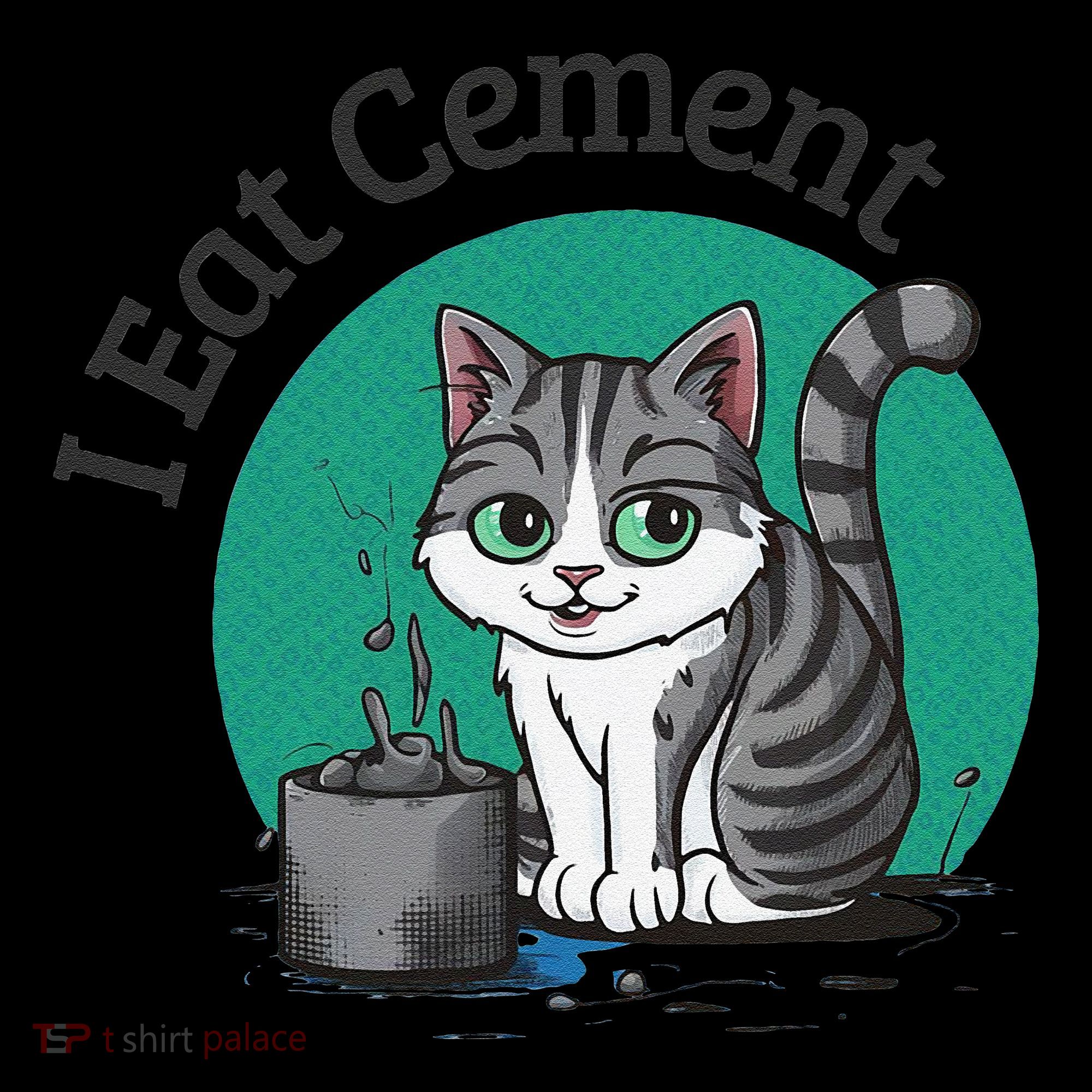 I Eat Cement Cursed Cat Funny Oddly Specific Dank Meme Women's Hoodie
