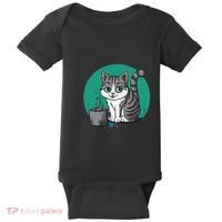 I Eat Cement Cursed Cat Funny Oddly Specific Dank Meme Baby Bodysuit thumb 0