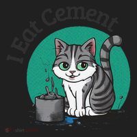 I Eat Cement Cursed Cat Funny Oddly Specific Dank Meme Hat thumb 2