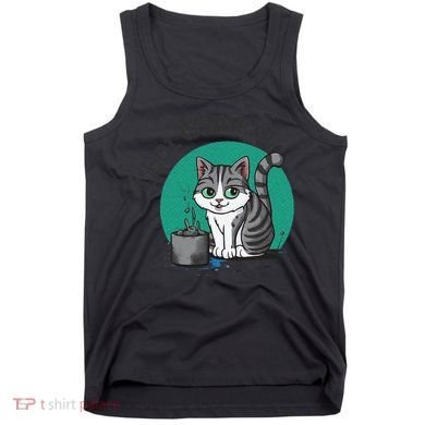 I Eat Cement Cursed Cat Funny Oddly Specific Dank Meme Tank Top