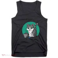 I Eat Cement Cursed Cat Funny Oddly Specific Dank Meme Tank Top thumb 0