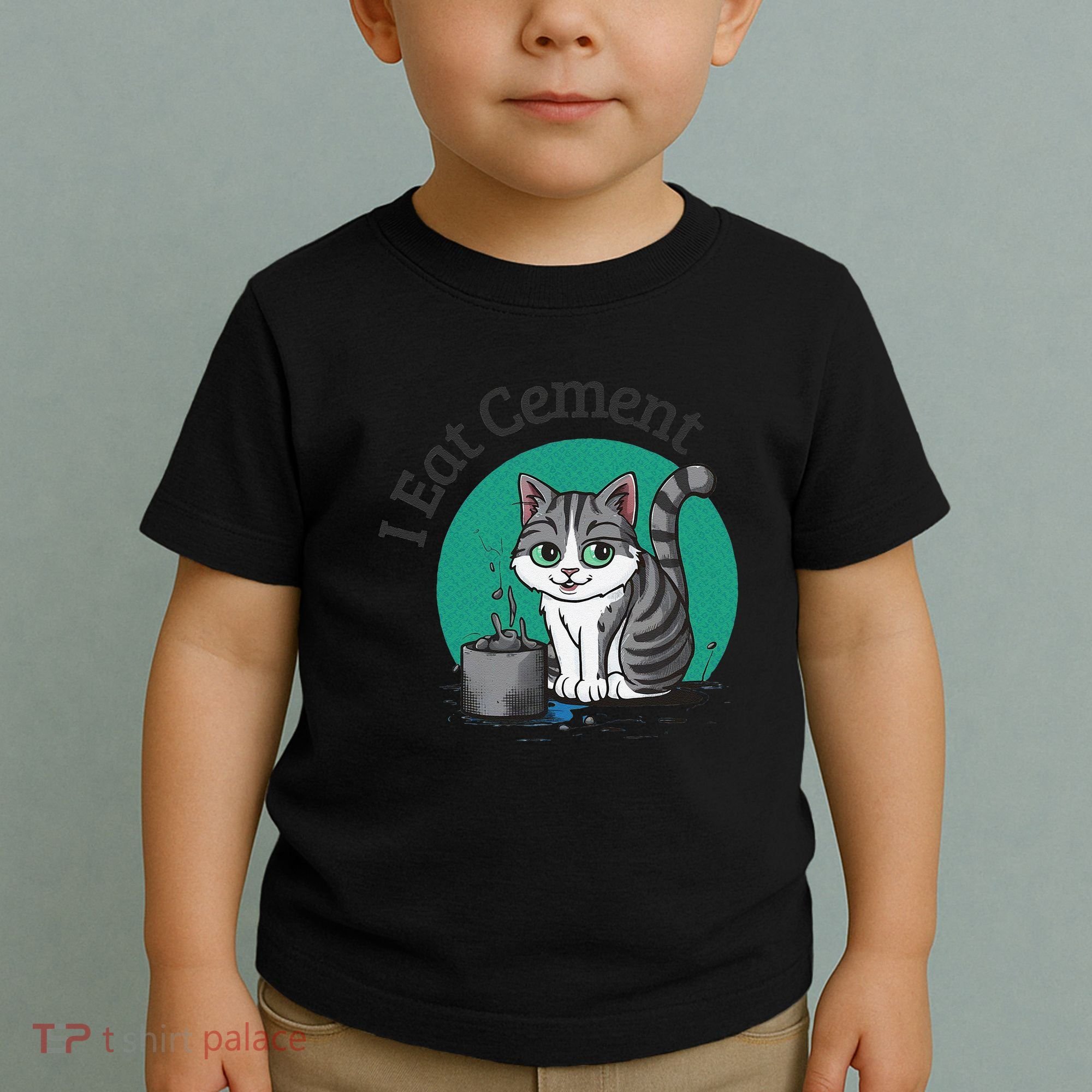 I Eat Cement Cursed Cat Funny Oddly Specific Dank Meme Toddler T-Shirt