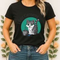 I Eat Cement Cursed Cat Funny Oddly Specific Dank Meme Women's T-Shirt thumb 2