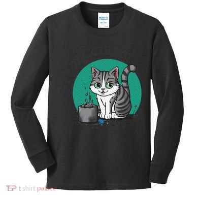 I Eat Cement Cursed Cat Funny Oddly Specific Dank Meme Kids Long Sleeve Shirt