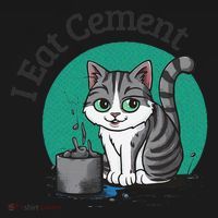 I Eat Cement Cursed Cat Funny Oddly Specific Dank Meme Tote Bag thumb 4