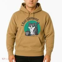 I Eat Cement Cursed Cat Funny Oddly Specific Dank Meme Hoodie thumb 2