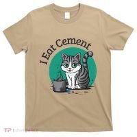 I Eat Cement Cursed Cat Funny Oddly Specific Dank Meme T-Shirt thumb 0