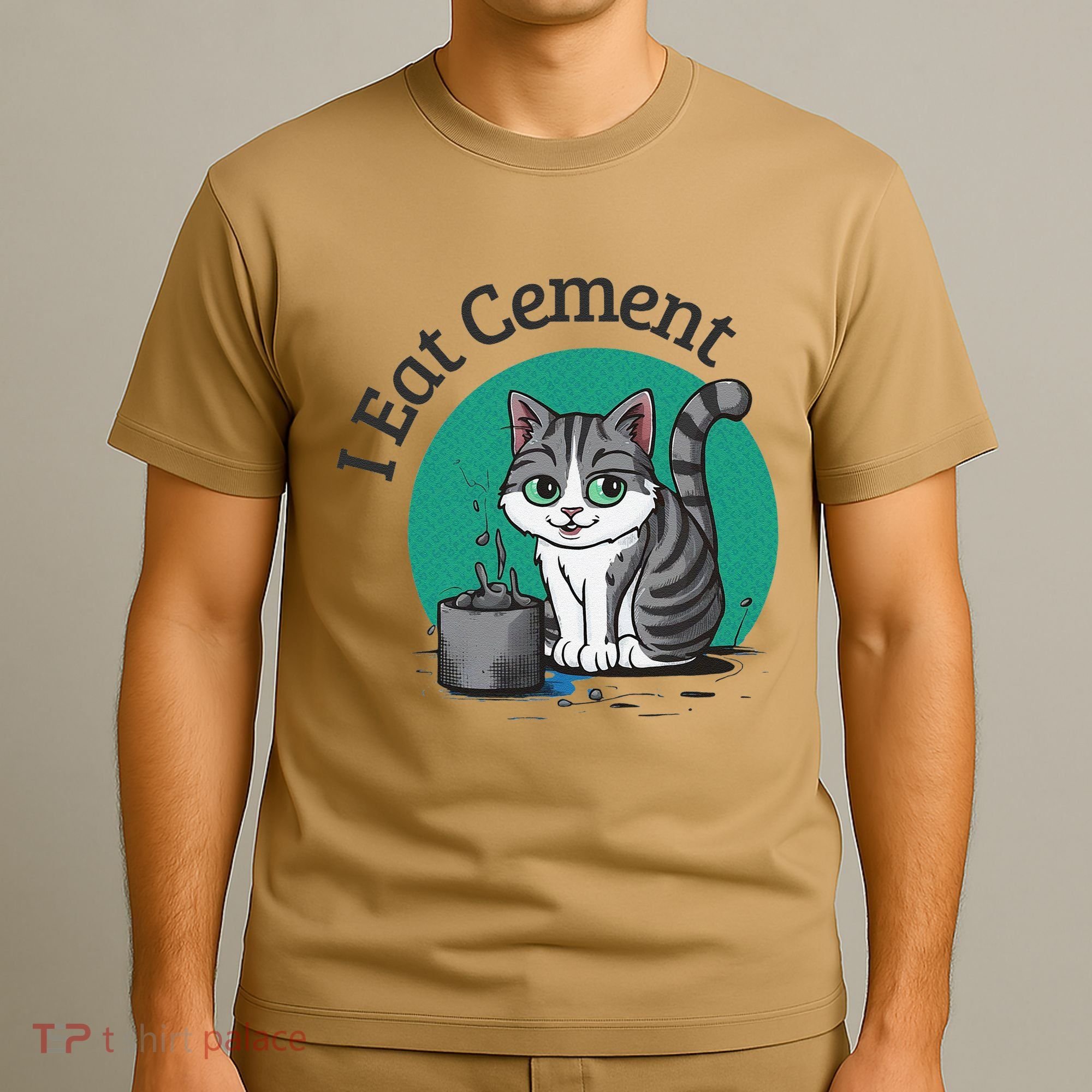 I Eat Cement Cursed Cat Funny Oddly Specific Dank Meme T-Shirt