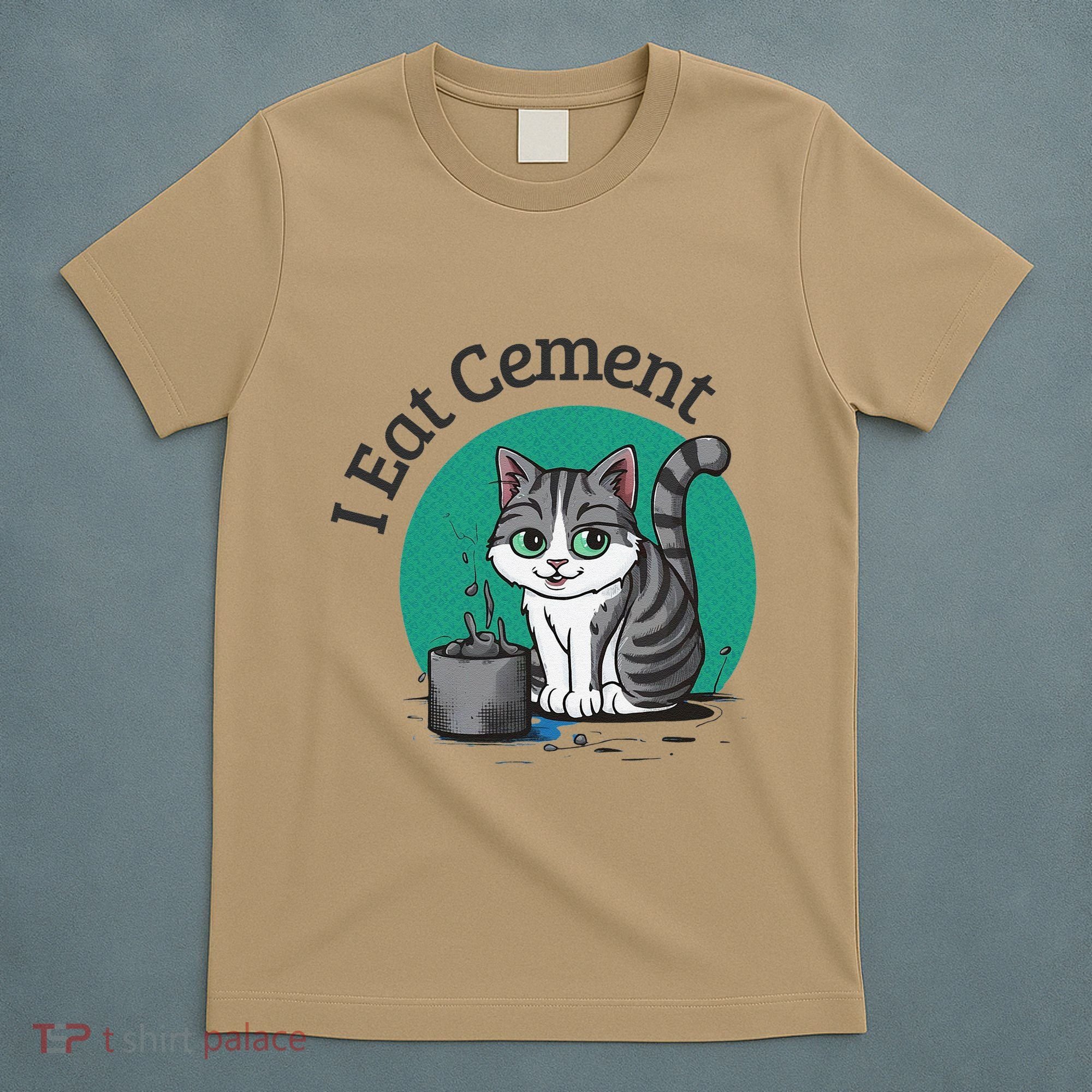 I Eat Cement Cursed Cat Funny Oddly Specific Dank Meme T-Shirt