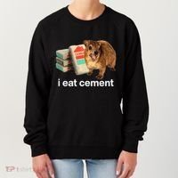 I Eat Cement Cursed Hyrax Funny Oddly Specific Dank Meme Women's Sweatshirt thumb 0