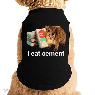 I Eat Cement Cursed Hyrax Funny Oddly Specific Dank Meme Doggie Tank