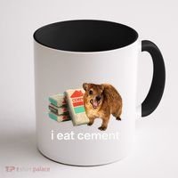 I Eat Cement Cursed Hyrax Funny Oddly Specific Dank Meme Coffee Mug thumb 1