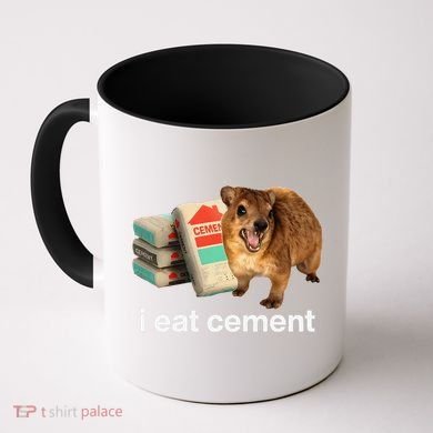 I Eat Cement Cursed Hyrax Funny Oddly Specific Dank Meme Coffee Mug