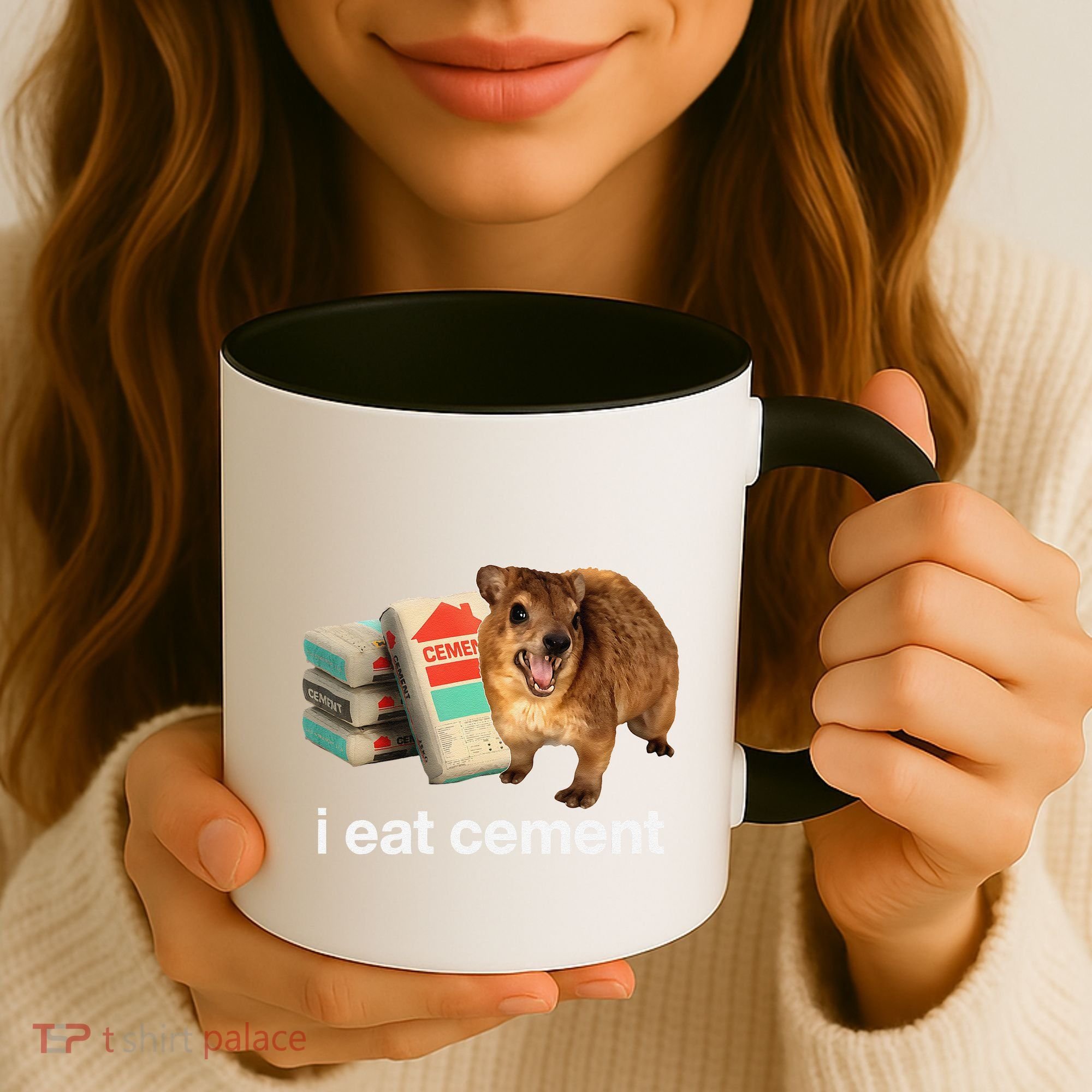 I Eat Cement Cursed Hyrax Funny Oddly Specific Dank Meme Coffee Mug