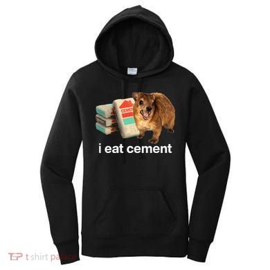 I Eat Cement Cursed Hyrax Funny Oddly Specific Dank Meme Women's Hoodie