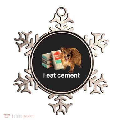 I Eat Cement Cursed Hyrax Funny Oddly Specific Dank Meme Ornament