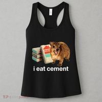 I Eat Cement Cursed Hyrax Funny Oddly Specific Dank Meme Women's Tank Top thumb 3