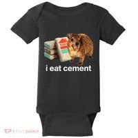 I Eat Cement Cursed Hyrax Funny Oddly Specific Dank Meme Baby Bodysuit thumb 0
