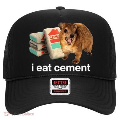 I Eat Cement Cursed Hyrax Funny Oddly Specific Dank Meme Hat