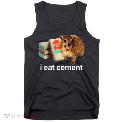 I Eat Cement Cursed Hyrax Funny Oddly Specific Dank Meme Tank Top